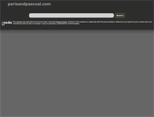 Tablet Screenshot of parisandpascual.com